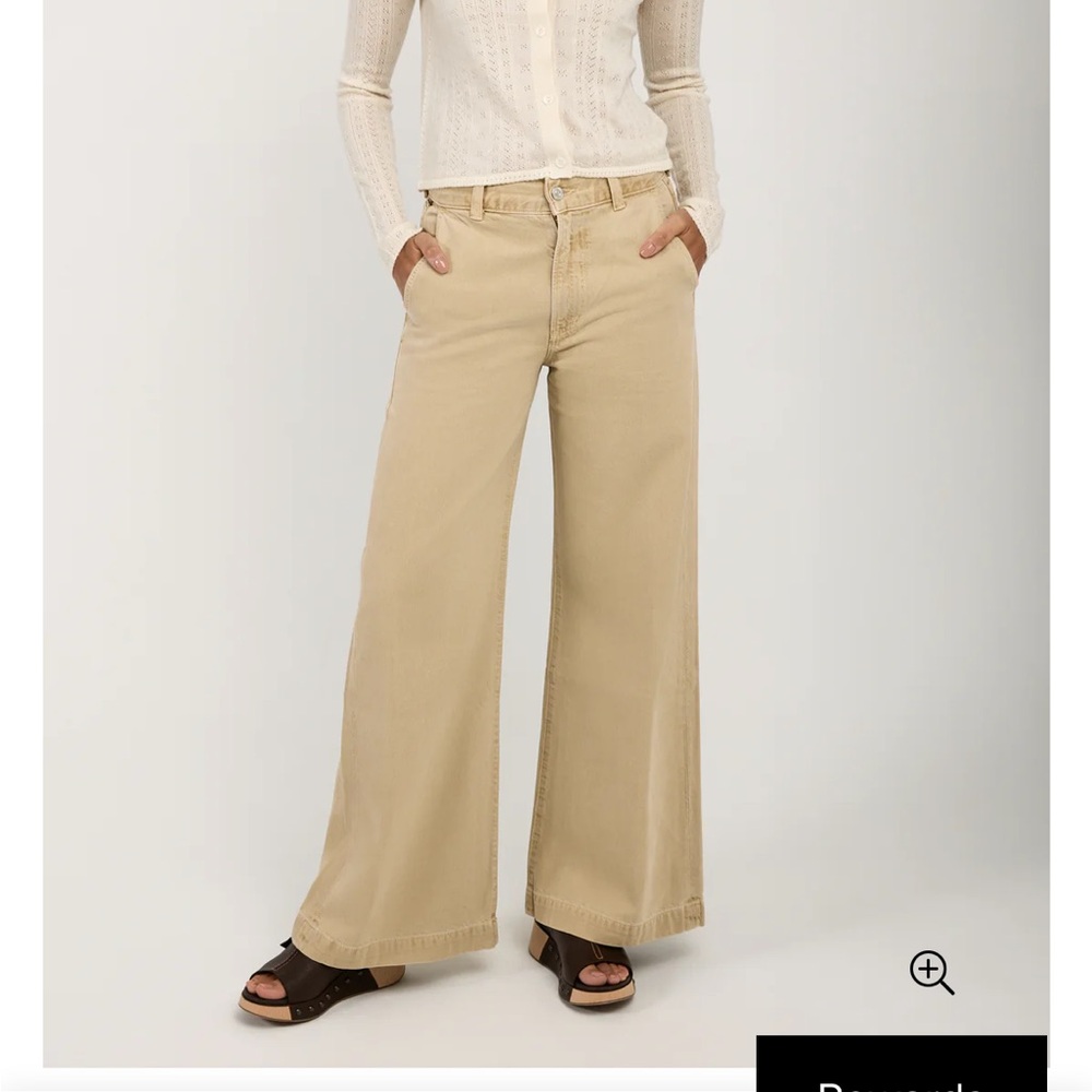 Citizens Of Humanity wide leg Beverly trouser in Taos Sand - Picture 4 of 9